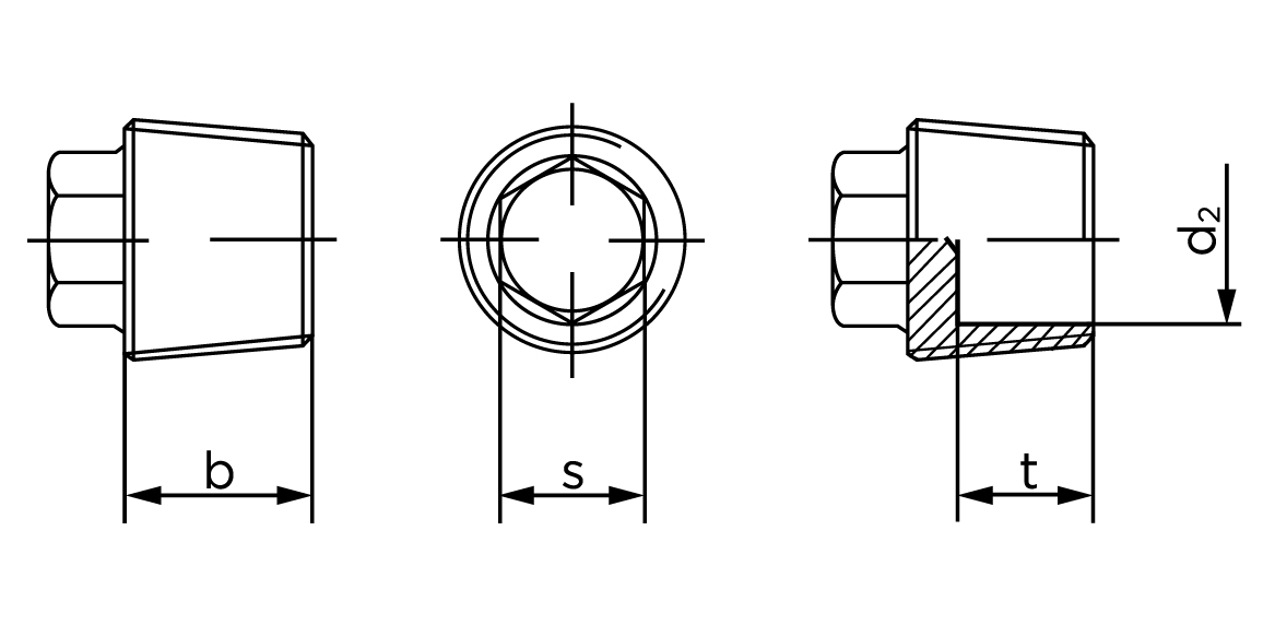 Teknisk tegning af DIN 909